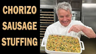 Spicy Chorizo Sausage Stuffing Thanksgiving Recipe | Chef Jean-Pierre