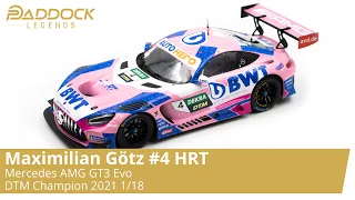 Mercedes AMG GT3 Evo Maximilian Götz #4 HRT DTM Champion 2021 1/18th scale model