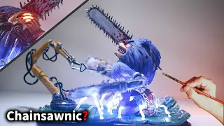 How to make Sonic ChainSaw Man Clay Diorama / new Sonic exe ?