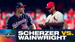 EPIC DUEL: Nationals' Max Scherzer vs. Cardinals' Adam Wainwright | NLCS Game 2 | MLB Highlights