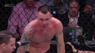 Colby Covington taking Round 4 from Usman after breaking his jaw