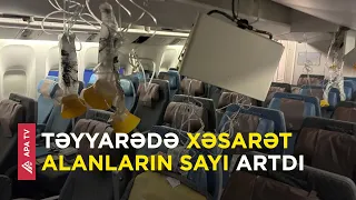 Hava boşluğuna düşən təyyarədə yaralananların vəziyyəti ağır qiymətləndirilir – APA TV