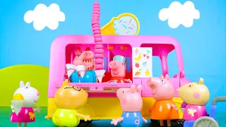 Peppa Pig's Twenty-Scoop Ice Cream! Toy Videos For Toddlers and Kids