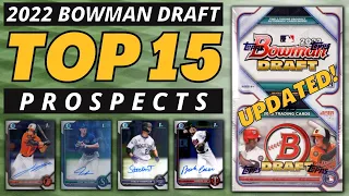 Top 15 Prospects in 2022 Bowman Draft Right Now | Bowman Chrome Baseball Cards | MiLB Prospects