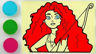 Sand painting princess Merida