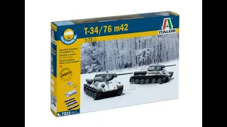 распаковка модели танка т-34/76 от Italeri