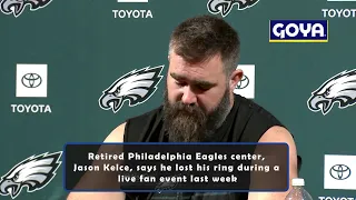 Jason Kelce loses Super Bowl ring during live fan event