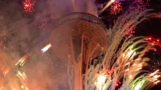 Space Needle Firework Show | New Year Countdown in Downtown Seattle