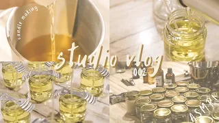 [SUB] how I make soy candles for my shop 🕯✨ // ASMR studio vlog 002 | eris