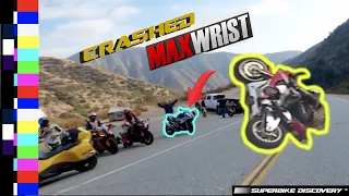 I CRASHED MAXWRIST BIKE DOING A WHEELIE! [Epic Mountain Superbike Riding] 🏞🏍💥