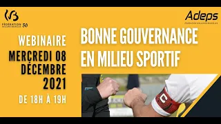 Webinaire : La bonne gouvernance en milieu sportif