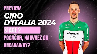 GIRO D'ITALIA 2024 - Stage 2 Narvaez VS Pogačar VS Breakaway for PINK jersey? PREVIEW