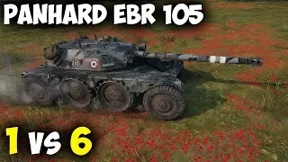 Panhard EBR 105 || 1 vs 6 | 9 Kills | 8,6K Damage || World of Tanks