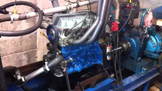 Trac-prep ford cvh race engine on bench dyno