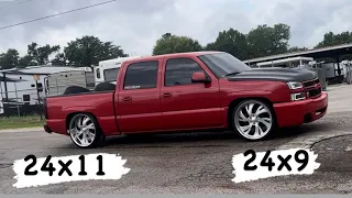 24inch dropstar 658 on Chevy 2005 with 4/6 drop kit