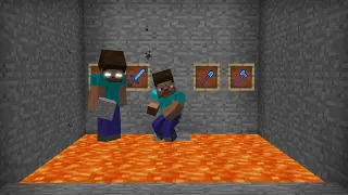 Herobrine helped me save Steve!!!