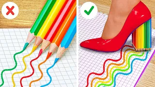 TRUCURI ȘCOLARE PLICTISITOARE VS GENIALE. 🌈 Trucuri pentru a deveni popular – 123 GO! CHALLENGE