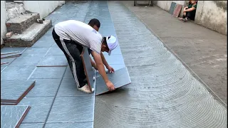 Construction Techniques For large Outdoor Playgrounds Using Beautiful stone Imitation Ceramic Tiles