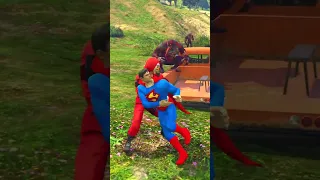 GTA V : IRON MAN SAVES SUPERMAN FROM AMBUSH 😯| #shorts