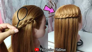 Como Hacer  Trenza Cascada Súper Fácil y Bonita | 😍