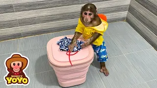 YoYo Jr uses a mini washing machine