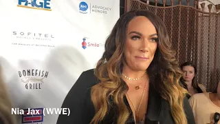 WWE Diva Nia Jax on the red carpet