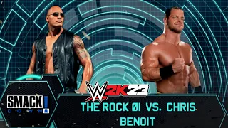 WWE 2024: THE ROCK vs. CHRIS BENOIT ! | Rivalities Still Goin' | WWE 2K23 [No Commentary!]