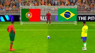 Neymar vs Ronaldo | Brazil vs Portugal penalty shootout match | International Friendly | Efootball