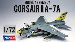 Corsair II A-7A Hobby boss 1/72 - сборка модели