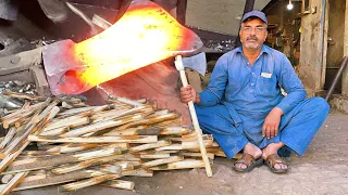 Incredible Process of Making Wooden Axe | Traditional Folded Axes | Axe Making