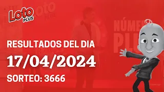 Resultados del sorteo Loto Plus del Miércoles 17 de Abril del 2024