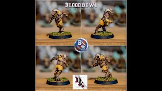 Painting a blood bowl beastman.