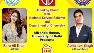 iAS Abhishek singh and Actress Sara Ali khan /miranda house university of delhi #video #viralvideo