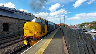 37403 'Isle of Mull' blasts out of Whitby (21/08/2022)