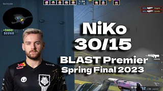 CSGO POV G2 NiKo (30/15) vs Vitality (NUKE) @ BLAST Premier Spring Final 2023