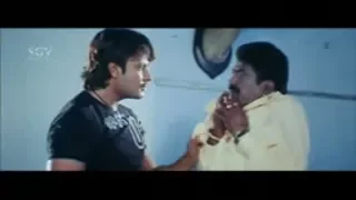 Rowdy Couldn't Recognize Darshan as Gaja | Kannada Best Scenes from Gaja Movie