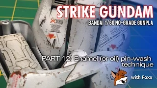 Bandai 1/60 Big Scale Real Detail Strike Gundam 12: Enamel (or oil) Pin Wash Method