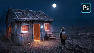 Village Night - Photoshop Manipulation Tutorial Processing