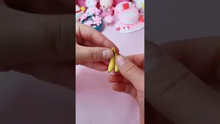 Miniature Polymer Clay Art Bananas Fruit #miniature#clay#creative#polymer#art