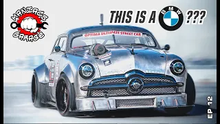 1949 Ford Shoebox Body Swapped BMW running the Optima Ultimate Street Car Challenge @ SEMA Show 2022