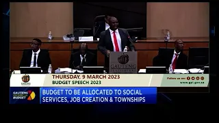 Gauteng MEC Jacob Mamabolo delivers 2023/24 Provincial Budget