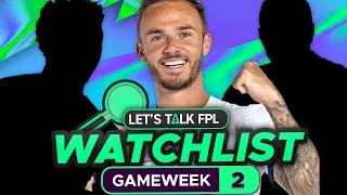 FPL WATCHLIST GAMEWEEK 2 (Players to Target) | FANTASY PREMIER LEAGUE 2023/24 TIPS