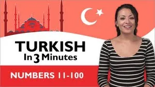 Learn Turkish - Turkish in Three Minutes - Numbers 11-100