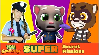 Super Secret Missions of Talking Tom Gold Run in Real Life| Kid Skit