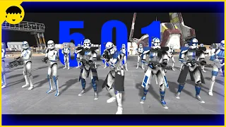 Star Wars Rex's 501st Clone Legion vs Droid Army of NPC War - Men of Wars Mod