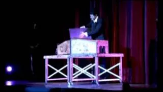 David Cats - The Illusionist - Sawing Girl in Half...LIVE!