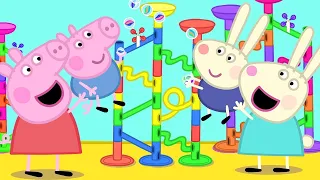 Peppa Pig English Episodes | Marble Run Challenge with Peppa Pig