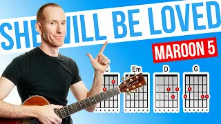 She Will Be Loved  ★ Maroon 5 ★ Acoustic Guitar Lesson [with PDF]