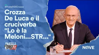 Crozza De Luca e il cruciverba "Lo è la Meloni...STR..." | Fratelli di Crozza