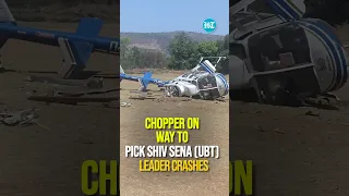 #Maharashtra: #Chopper On Way To Pick #ShivSena (#UBT) Leader #Crashes | #viralvideo #shorts